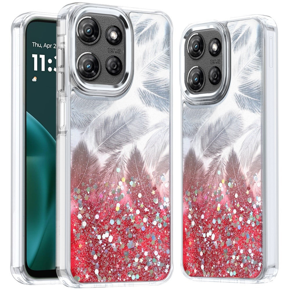 For Motorola Edge 2025 Fashion Epoxy Glitter Shimmer Design, Hybrid Shockproof TPU, Stylish Sparkle Slim TPU Protective Case Cover