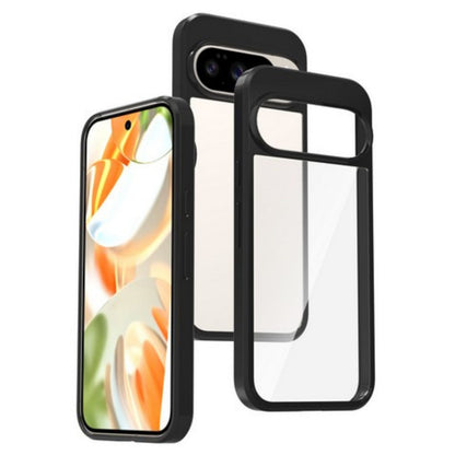 For Samsung Galaxy A37 5G Crystal HD Clear Back Hybrid Case TPU Bumper Frame Slim Shockproof Hard Defender Case Cover Black