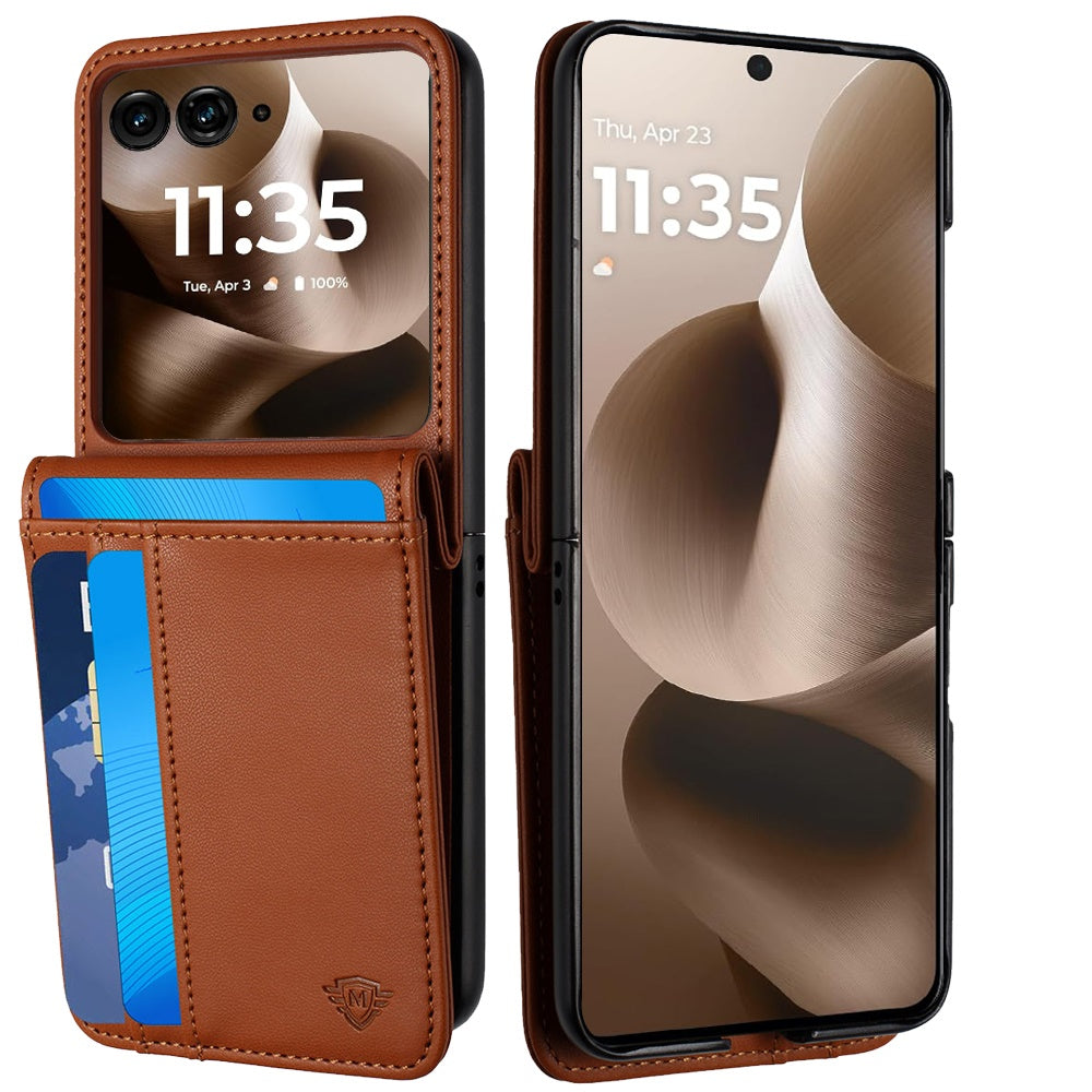 For Motorola Razr Ultra 2025 Wallet Case PU Leather Back Storage with Card ID Slot, Pocket Holder, Hybrid Protective Case Cover