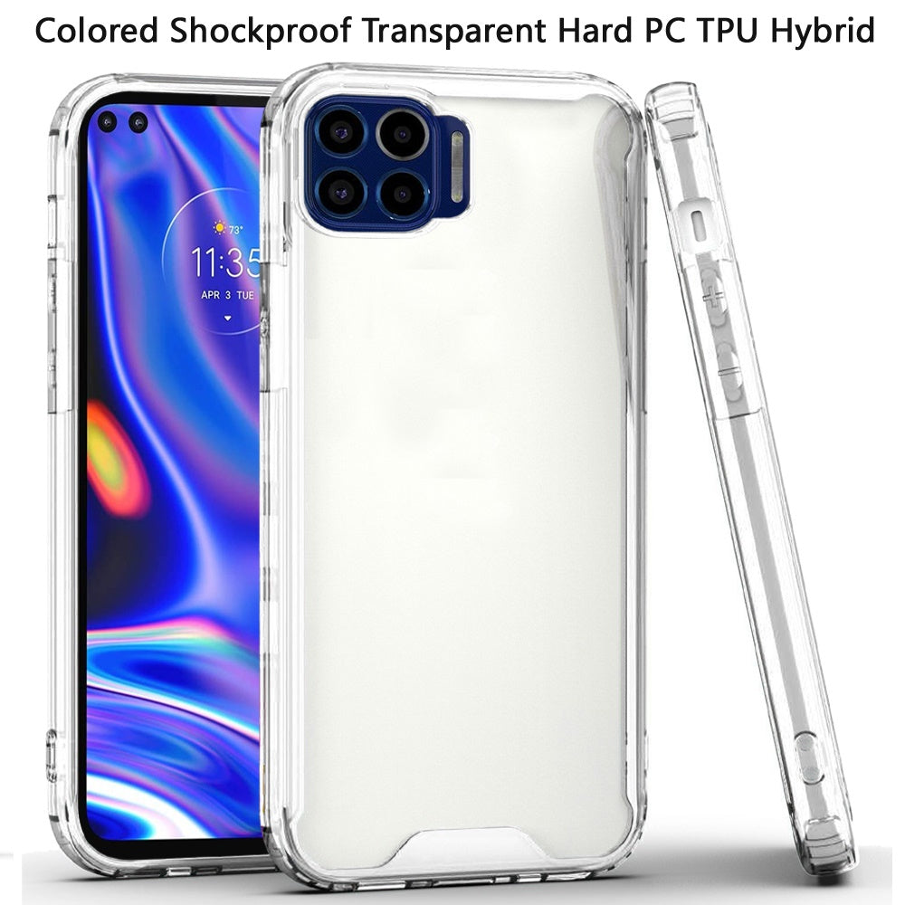 For Apple iPhone 17E /16E Clear Colored Shockproof Transparent Hard PC + Rubber TPU Hybrid Bumper Shell Slim Protective Case Cover Clear