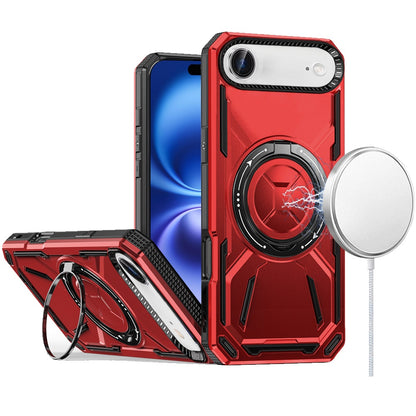 For Apple iPhone 17 Air (6.6") Hybrid Magnetic Ring and 360° Rotational Kickstand with MagSafe Compatible, Military Grade Drop Protection Case Cover