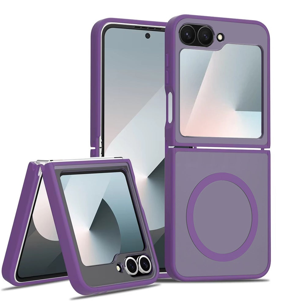 For Samsung Galaxy Z Flip 7 FE / Z Flip 6 MagSafe Compatible Case Hybrid Soft TPU Bumper Hard Translucent Matte Back Slim Shockproof Case Cover
