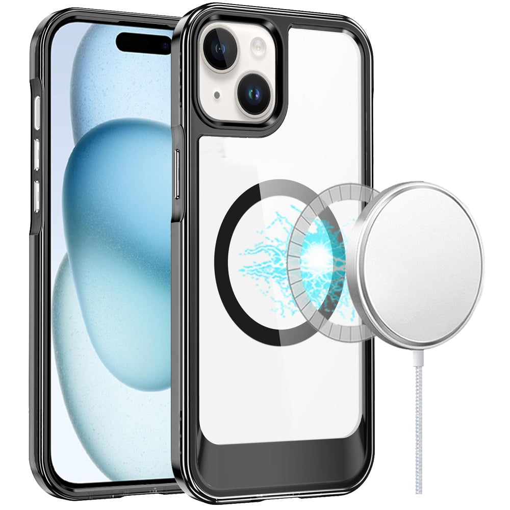 For Apple iPhone 16 Pro (6.3") Transparent HQ Hybrid Slim, Shockproof, Compatible with MagSafe wireless charging & Military-Grade Case Cover