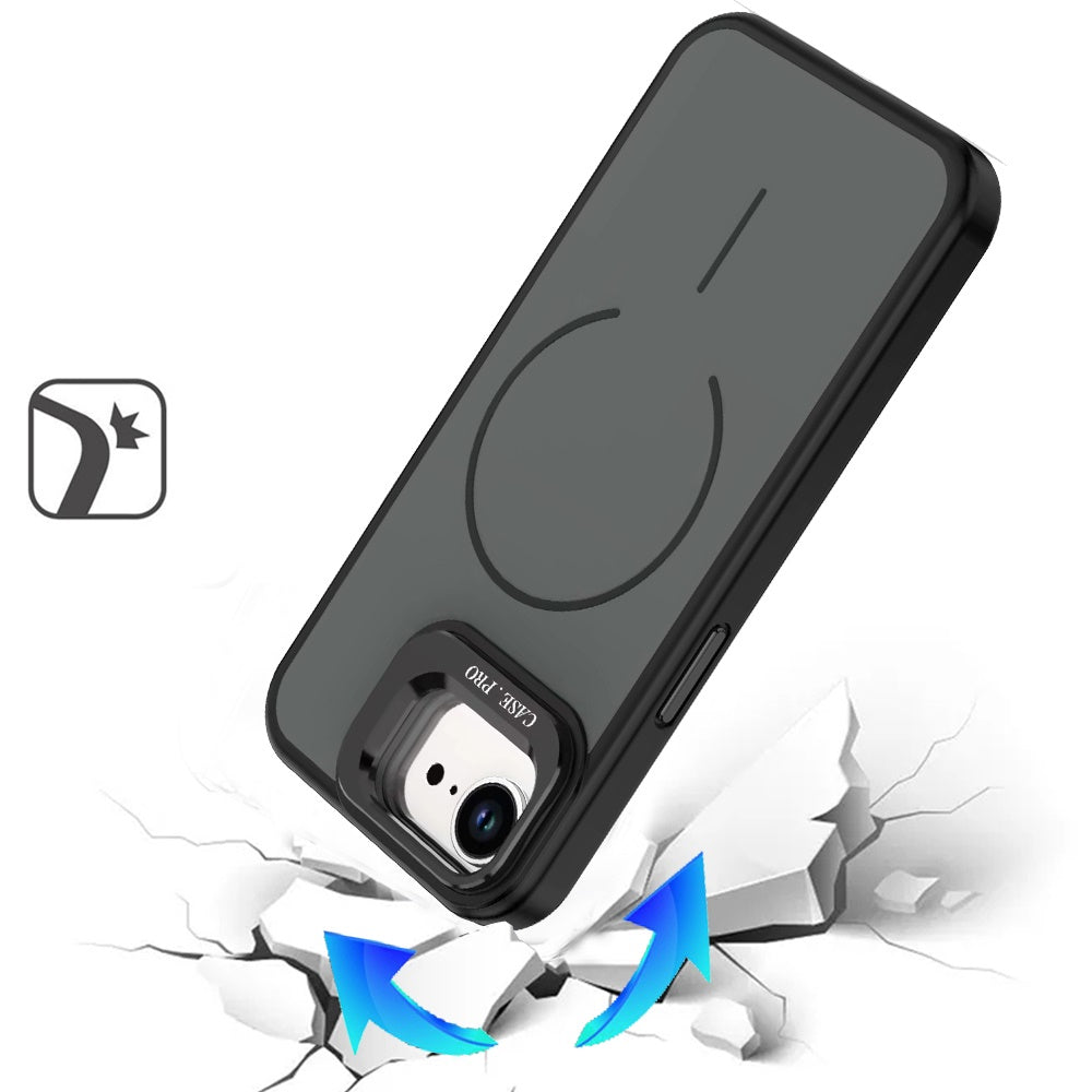 MagSafe Compatible Matte Metallic Stand TPU Hybrid Drop Protection Camera Kickstand