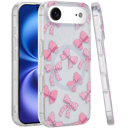 For Apple iPhone 17 Stylish Pattern Fashion IMD Printed Design TPU Slim Shockproof Protective with Magnetic Back Case Cover