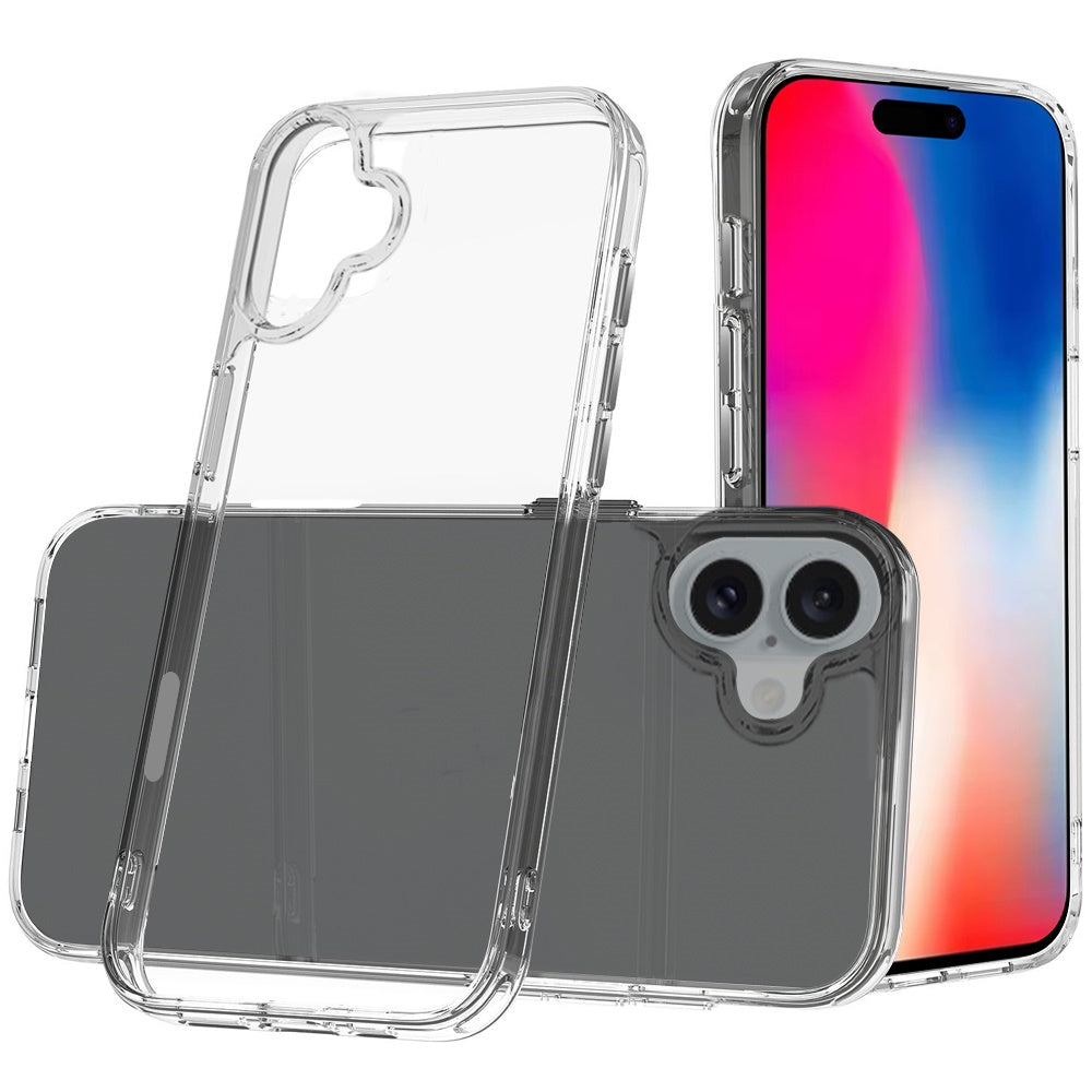 For Apple iPhone 17E /16E Shockproof Slim Crystal Clear Transparent Hybrid Cover with Enhanced Drop Protection Case Cover Clear
