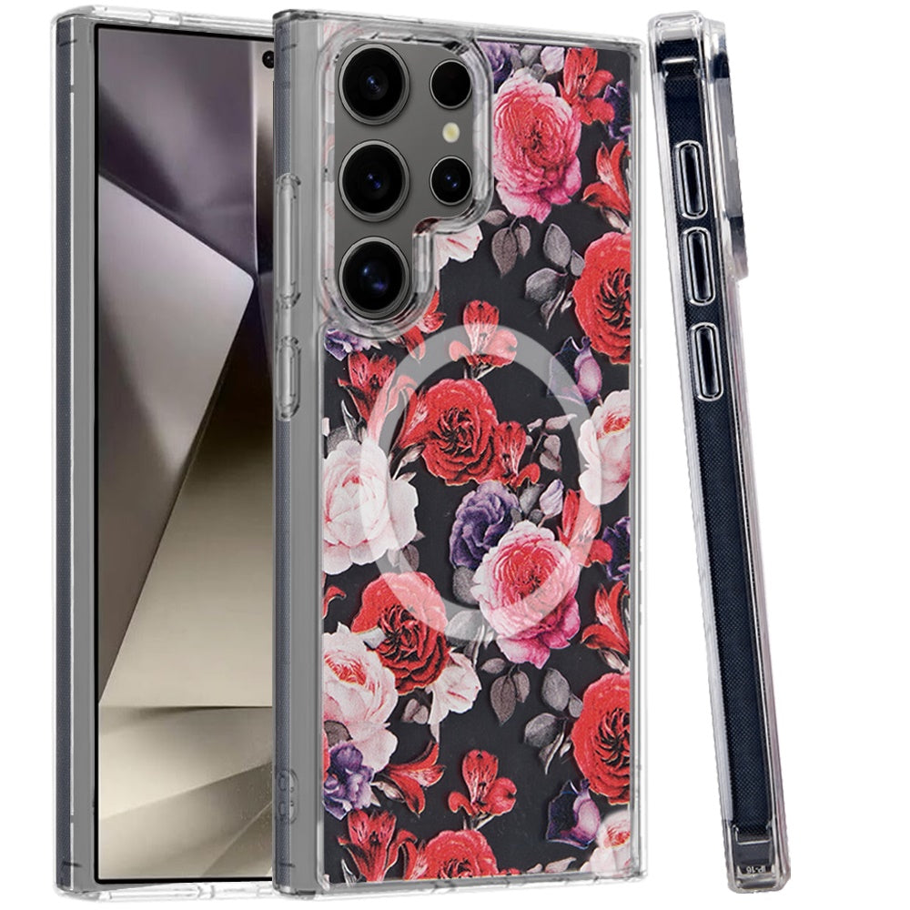 For Samsung Galaxy S25 Ultra Cute Fashion Pattern Design, Durable Shockproof Slim TPU Hard Back, MagSafe Compatible Case Cover