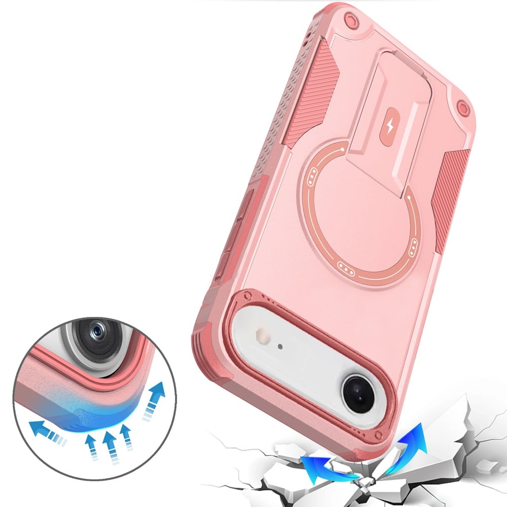 For Apple iPhone 17 Air (6.6") Magnetic Invisible Kickstand Holder with Magsafe, Slim Fit Shockproof Hybrid Military Grade Heavy Duty Case Cover