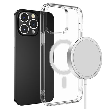 For Apple iPhone 16 (6.1") Clear Magnetic Case with Built-in Magnets Compatible with MagSafe Slim Soft TPU Bumper Case Cover Transparent