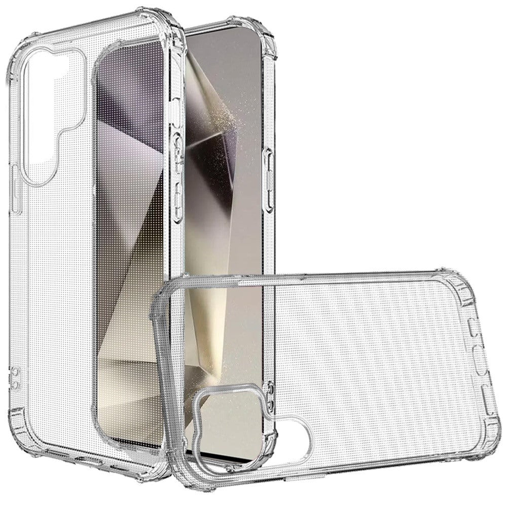 For Samsung Galaxy S25 /S24 Hybrid Clear TPU Bumper, Shockproof, Rubber Silicone 4 Corners Gel, Lightweight, Protective Slim Back Case Cover Clear
