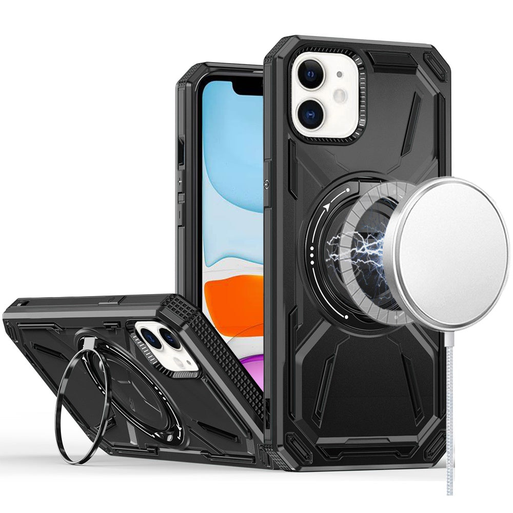 For Samsung Galaxy S26+ / S26 Plus Hybrid Magnetic Ring and 360° Rotational Kickstand with MagSafe Compatible, Military Grade Drop Protection Case Cover