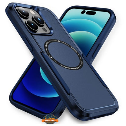 For Apple iPhone 16 Pro Max (6.9") Heavy Duty Rugged & Dual-Layer Protection with Magnetic Circle Compatible with Magsafe Shockproof Case Cover
