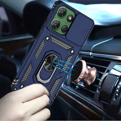 For Samsung Galaxy S25 EDGE Hybrid Ring Shockproof with 360° Rotate Ring Kickstand, Camera Lens Protection, Soft Edge Bumper Case Cover