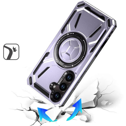 For Samsung Galaxy A37 Hybrid Magnetic Ring and 360° Rotational Kickstand with MagSafe Compatible, Military Grade Drop Protection Case Cover