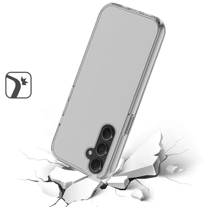 For Samsung Galaxy S24 Transparent Shock Absorption PC + TPU Rubber Gel Thick 3mm Hybrid Silicone Slim Fit Back Case Cover Smoke