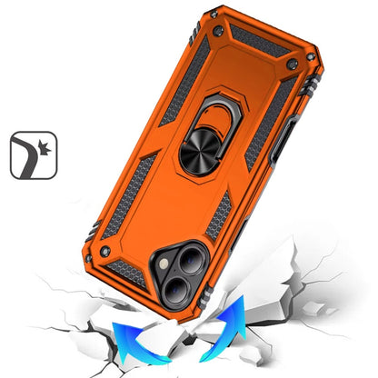 For Apple iPhone 17 (6.3") Hybrid Shockproof Durable 360 Degree Rotatable Ring Stand Holder Kickstand Fit Magnetic Car Mount Case Cover