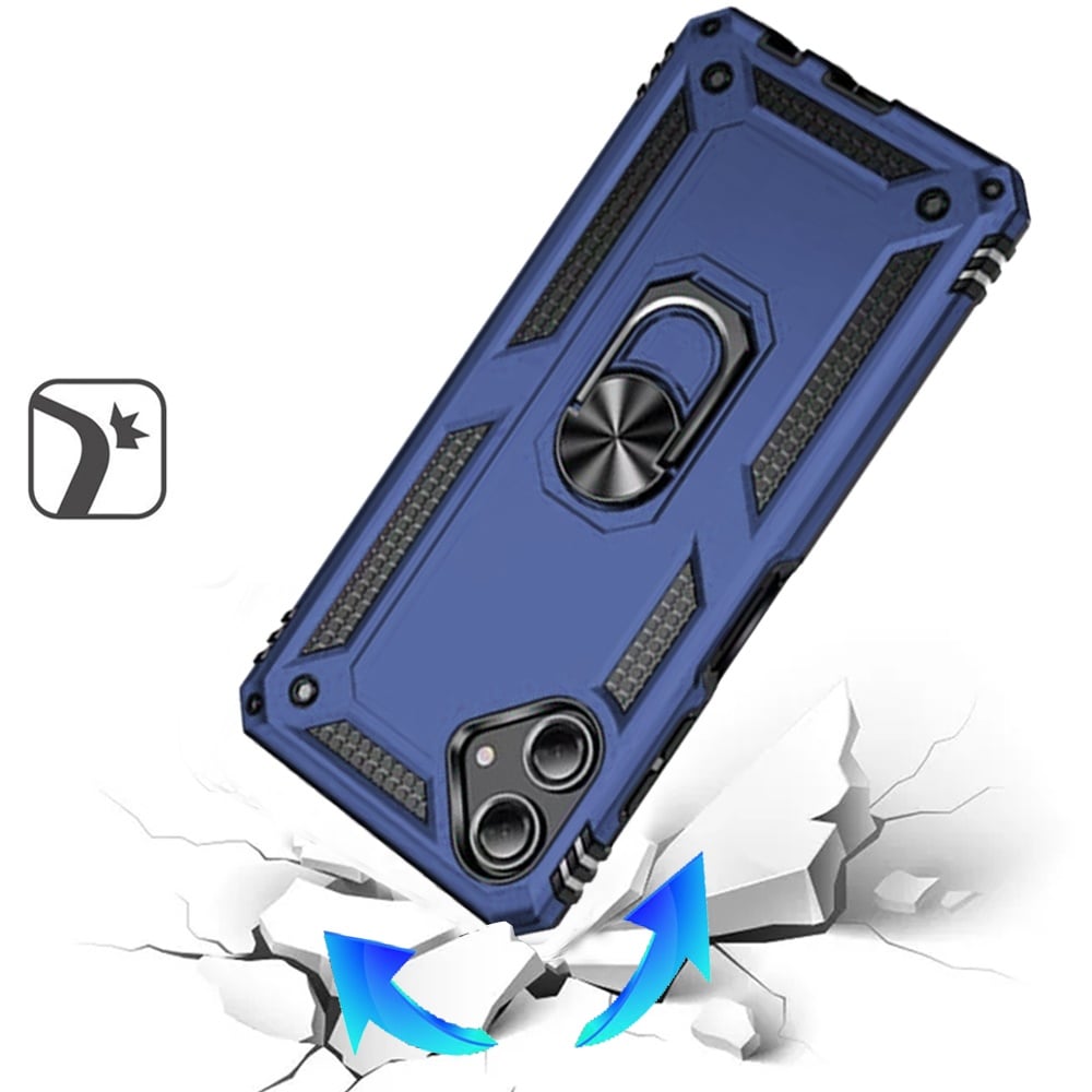 For Samsung Galaxy A07 Hybrid Shockproof Durable 360 Degree Rotatable Ring Stand Holder Kickstand Fit Magnetic Car Mount Case Cover