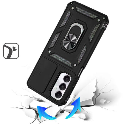 For Samsung Galaxy S25 Fan Edition /Galaxy S25 FE Hybrid Ring Shockproof with 360° Rotate Ring Kickstand, Camera Lens Protection, Soft Edge Bumper Case Cover