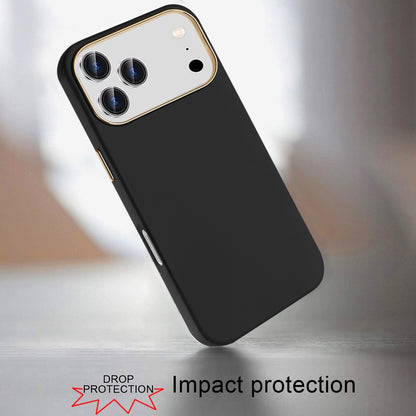 For Apple iPhone 17 Pro Hybrid Armor Shockproof, Durable Bumper Rubber Gummy Gel Slick Hard PC Silicone TPU Case Cover Black