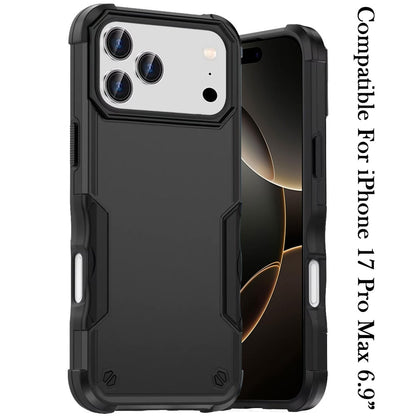For Apple iPhone 17 Pro Max (6.9") Slim Tough Shockproof Hybrid Heavy Duty 2in1 Dual Layer TPU Bumper Rugged Rubber Defend Armor Case Cover Blue