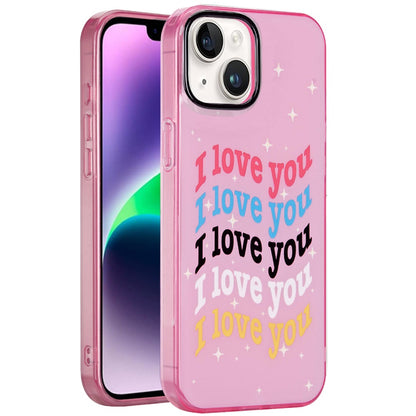 For Apple iPhone 14 /13 Fashion Layer Design Slim IMD TPU Protective, Shockproof Hybrid Stylish Durable Hard PC Case Cover