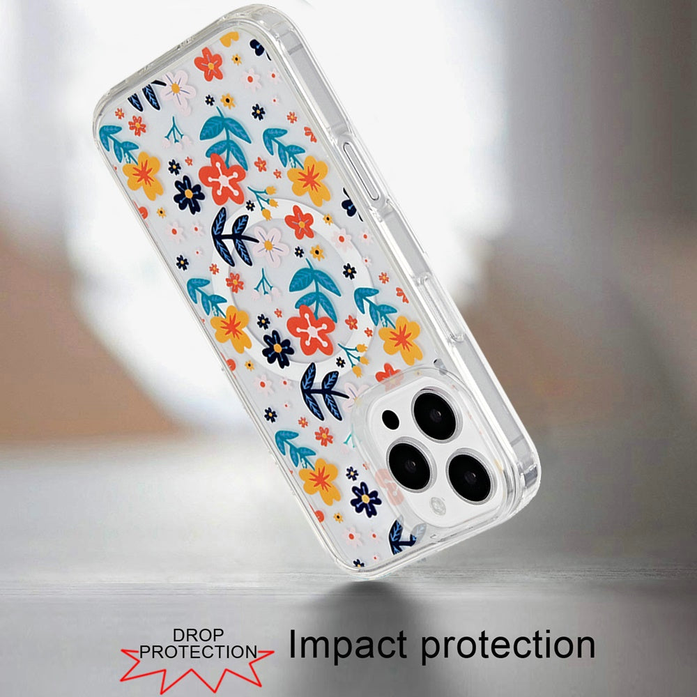 For Apple iPhone 16 Pro Cute Fashion Pattern Design, Durable Shockproof Slim TPU Hard Back, MagSafe Compatible Case Cover
