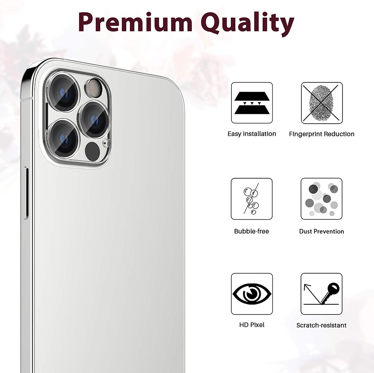 For Apple iPhone 16 Pro (6.3") Camera Lens Protector HD Clear Tempered Glass Back Camera Protector, Case Friendly, Ultra-Thin, Easy Installation Protector Clear