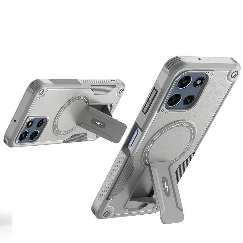 For Motorola Moto G 5G 2026/2025 Magnetic Invisible Kickstand Holder with Magsafe, Slim Fit Shockproof Hybrid Military Grade Heavy Duty Case Cover