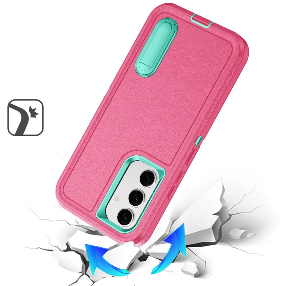 For Samsung Galaxy S25 Plus /S25+ /S24/Plus Hybrid 3 Layers Hard 3in1 Shockproof with Kickstand Heavy Duty Hard TPU Rubber Anti-Drop Case Cover