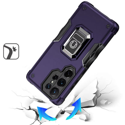 For Samsung Galaxy S26 Ultra Hybrid Stand Magnetic Ring Holder Kickstand Heavy Duty Rugged Drop Silicone & Hard PC Shockproof Case Cover
