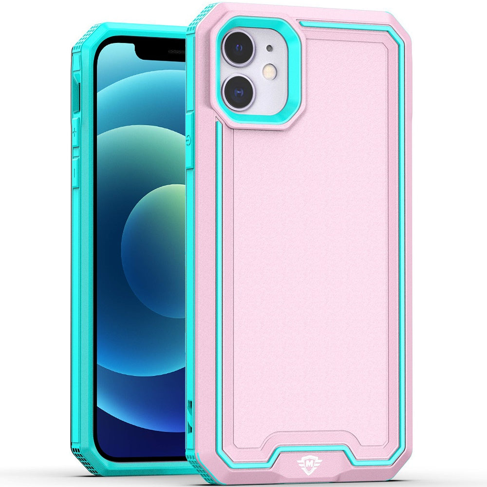 For Apple iPhone 17E /16E Premium Fused Hybrid Tough Strong Hard PC TPU Rubber Shockproof Drop Protection Impact Case Cover Pink