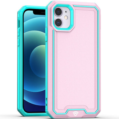 For Apple iPhone 17E /16E Premium Fused Hybrid Tough Strong Hard PC TPU Rubber Shockproof Drop Protection Impact Case Cover Pink