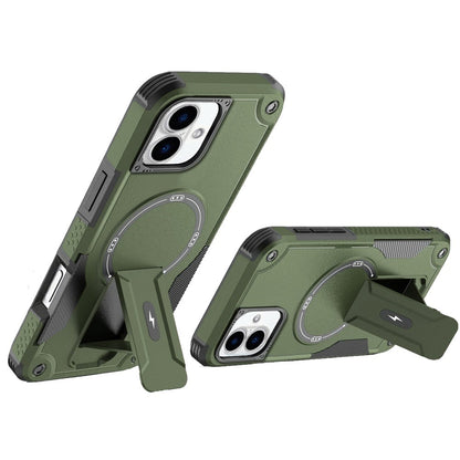 Phone Case for Apple iPhone 16 Plus Magnetic Kickstand Rugged Shockproof Armor Grip Anti Slip Heavy Duty Protective Matte Stand Hybrid Cover