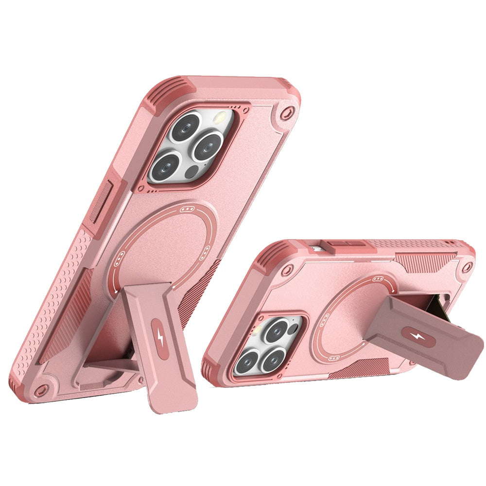 For Apple iPhone 13 Pro Magnetic Invisible Kickstand Holder with Magsafe, Slim Fit Shockproof Hybrid Military Grade Heavy Duty Case Cover