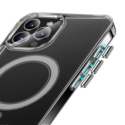 For Apple iPhone 16 Pro Max (6.9") Clear Magnetic Case with Built-in Magnets Compatible with MagSafe Slim Soft TPU Bumper Case Cover Transparent