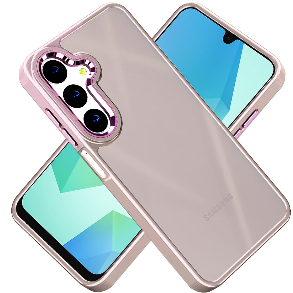 For Samsung Galaxy A16 5G Slim Fit Thin Hybrid Frosted Matte Polished Oil Thick Acrylic Hard PC TPU Rubber Frame Case Cover