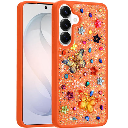 Phone Case for Samsung Galaxy S26 3D Butterfly Diamond Bling Glitter Shockproof Stylish Protective Luxury Hybrid Sparkly Durable Grip Design Cover