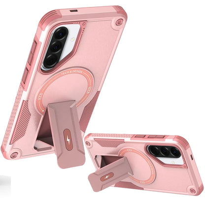 For Samsung Galaxy A37 Magnetic Invisible Kickstand Holder with Magsafe, Slim Fit Shockproof Hybrid Military Grade Heavy Duty Case Cover