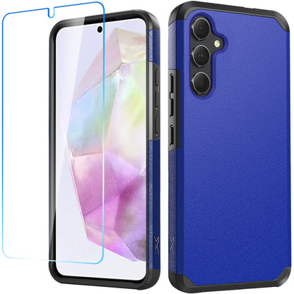 Tough Hybrid Dual Layer Hard PC TPU Rubber Bumper, Shock Absorption, Screen Protector Included