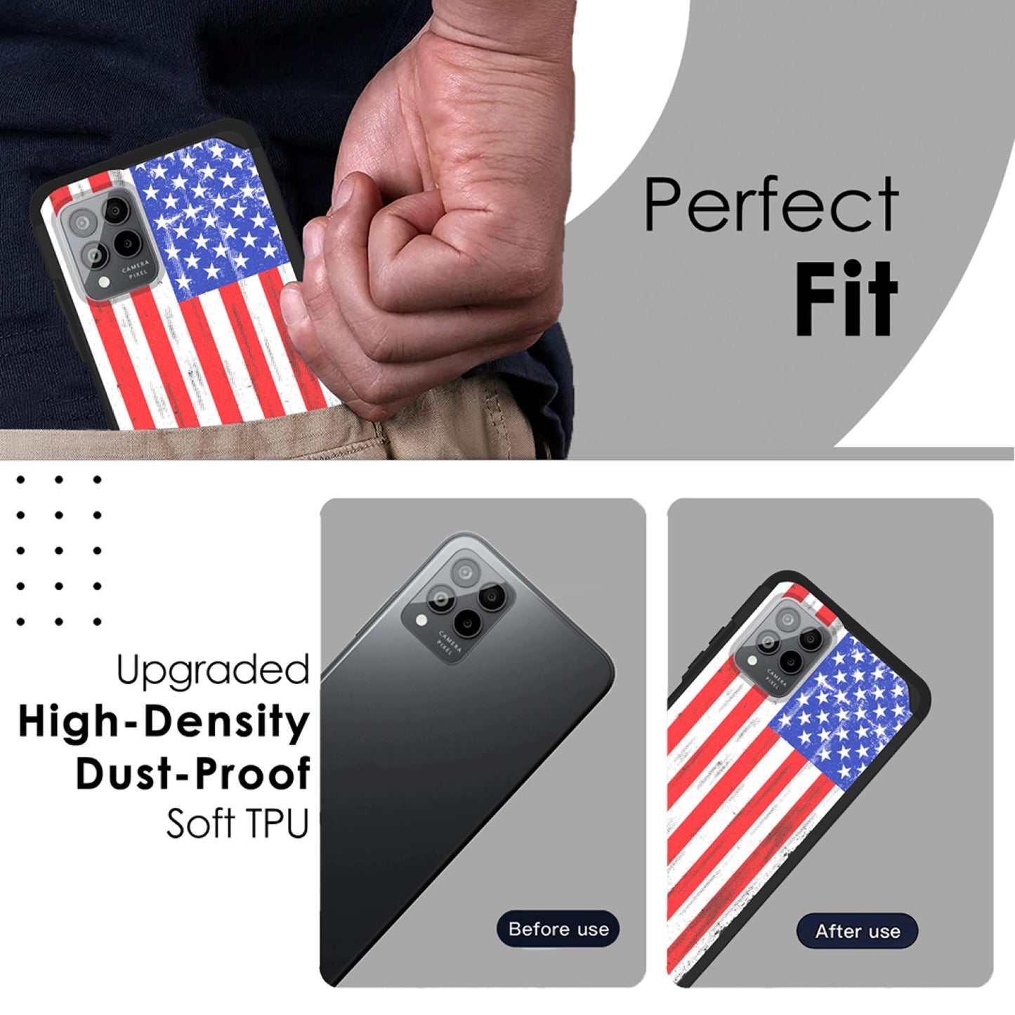 For TCL 50 XL 5G Fashion Graphic Design Pattern Hard PC TPU 2in1 Tough Strong Hybrid Shockproof Frame + Screen Protectror Case Cover -