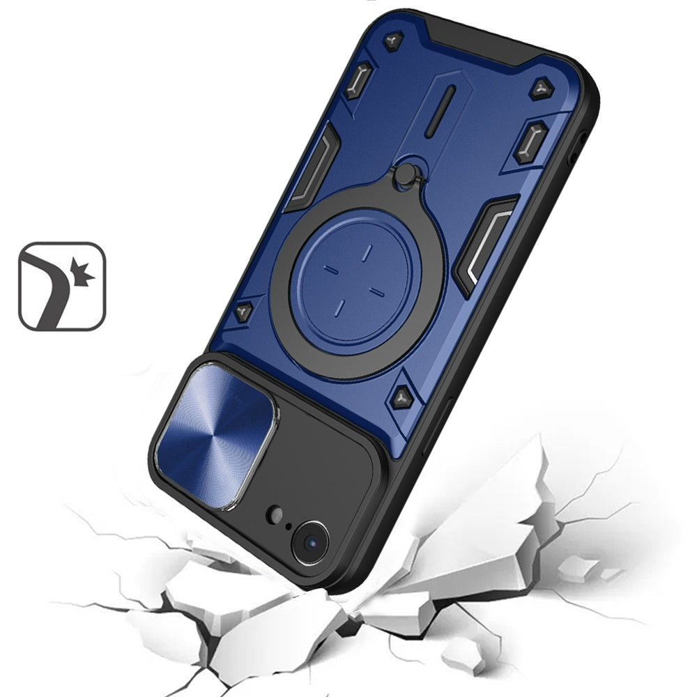 For Apple iPhone 17E /16E Hybrid Magnetic 360° Ring Kickstand, MagSafe Compatible, Durable Full Camera Lens Protection Case Cover