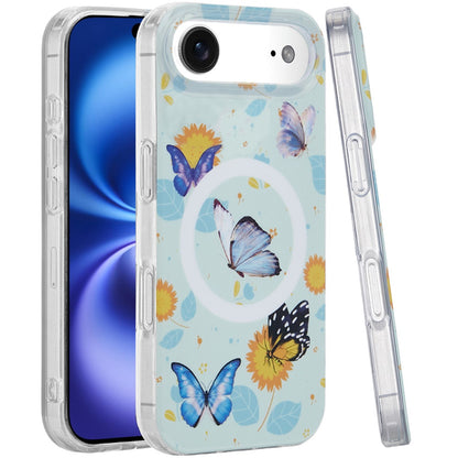 For Apple iPhone 17 Stylish Pattern Fashion IMD Printed Design TPU Slim Shockproof Protective with Magnetic Back Case Cover