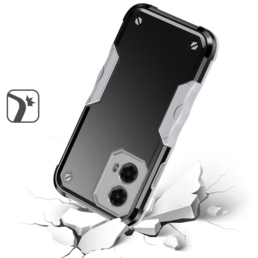 For Motorola Moto G 5G 2024 Slim Fit Back Hybrid Lightweight Shockproof 2-in-1 Hybrid Hard PC Bumper Frame Armor Protection Case Cover
