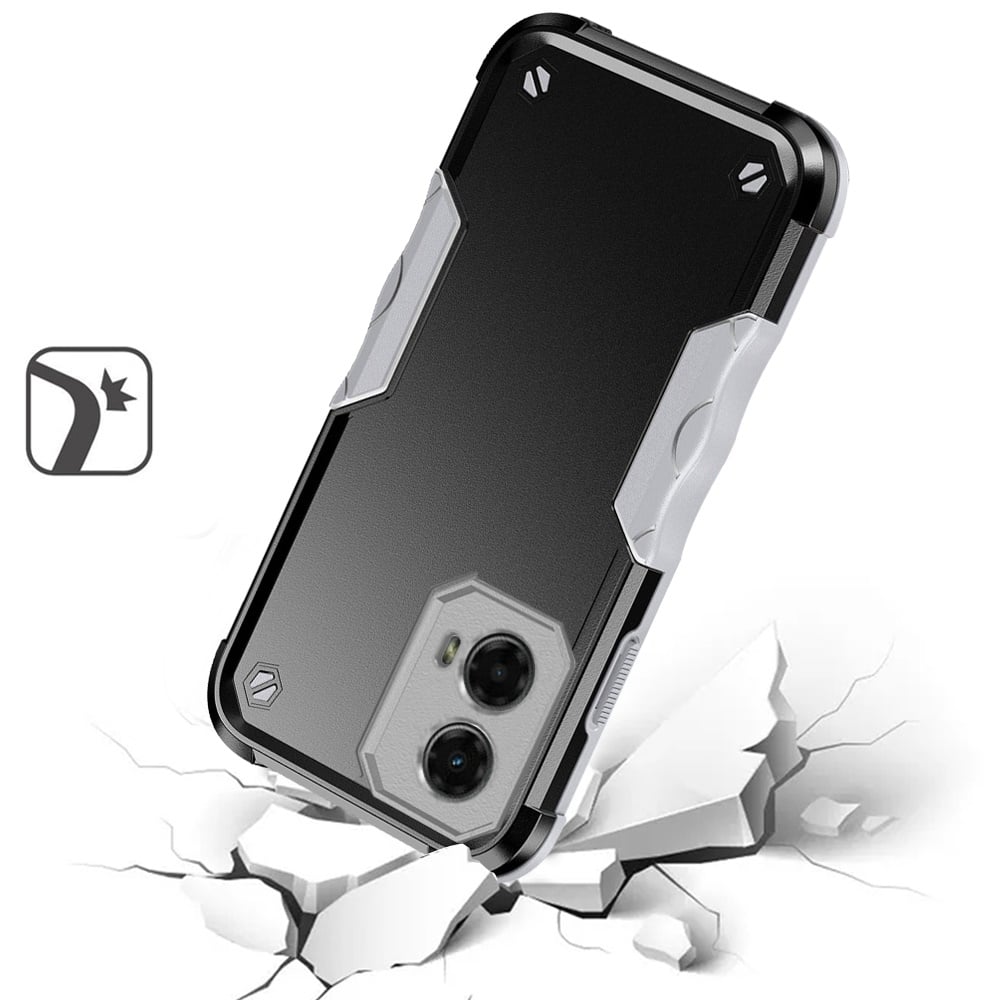 For Motorola Moto G 5G 2024 Slim Fit Back Hybrid Lightweight Shockproof 2-in-1 Hybrid Hard PC Bumper Frame Armor Protection Case Cover
