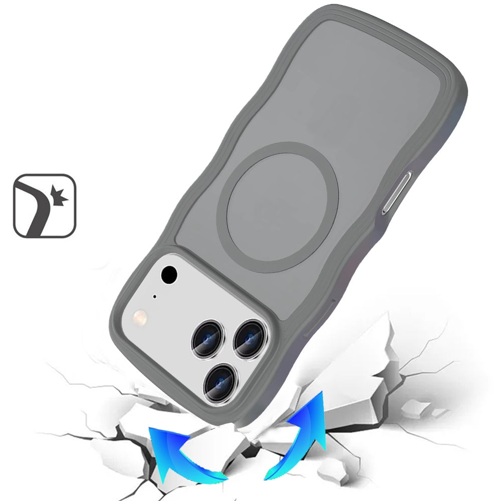 For Apple iPhone 17 Pro Max (6.9") Grip Hand Magnetic Hybrid Case Shockproof Protection Matte Skin Rubber TPU + PC Case Cover