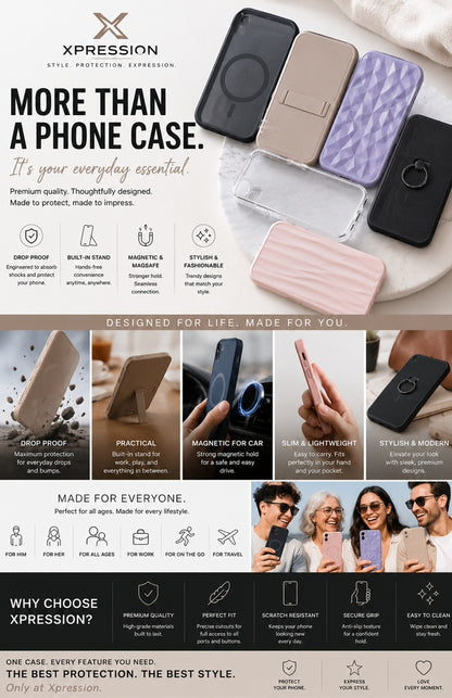 Phone Case for Apple iPhone 14/13 Magnetic Clear Acrylic Metal Button Camera Guard Shockproof Transparent Slim Grip Premium Hybrid Cover Light Blue