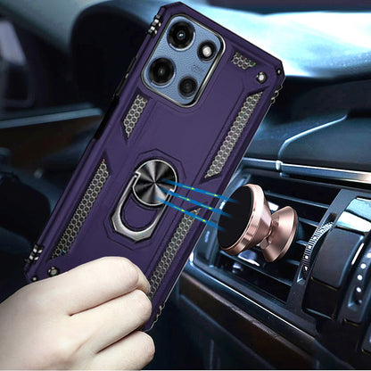 For Motorola Moto G 5G 2026/2025 Hybrid Shockproof Durable 360 Degree Rotatable Ring Stand Holder Kickstand Fit Magnetic Car Mount Case Cover