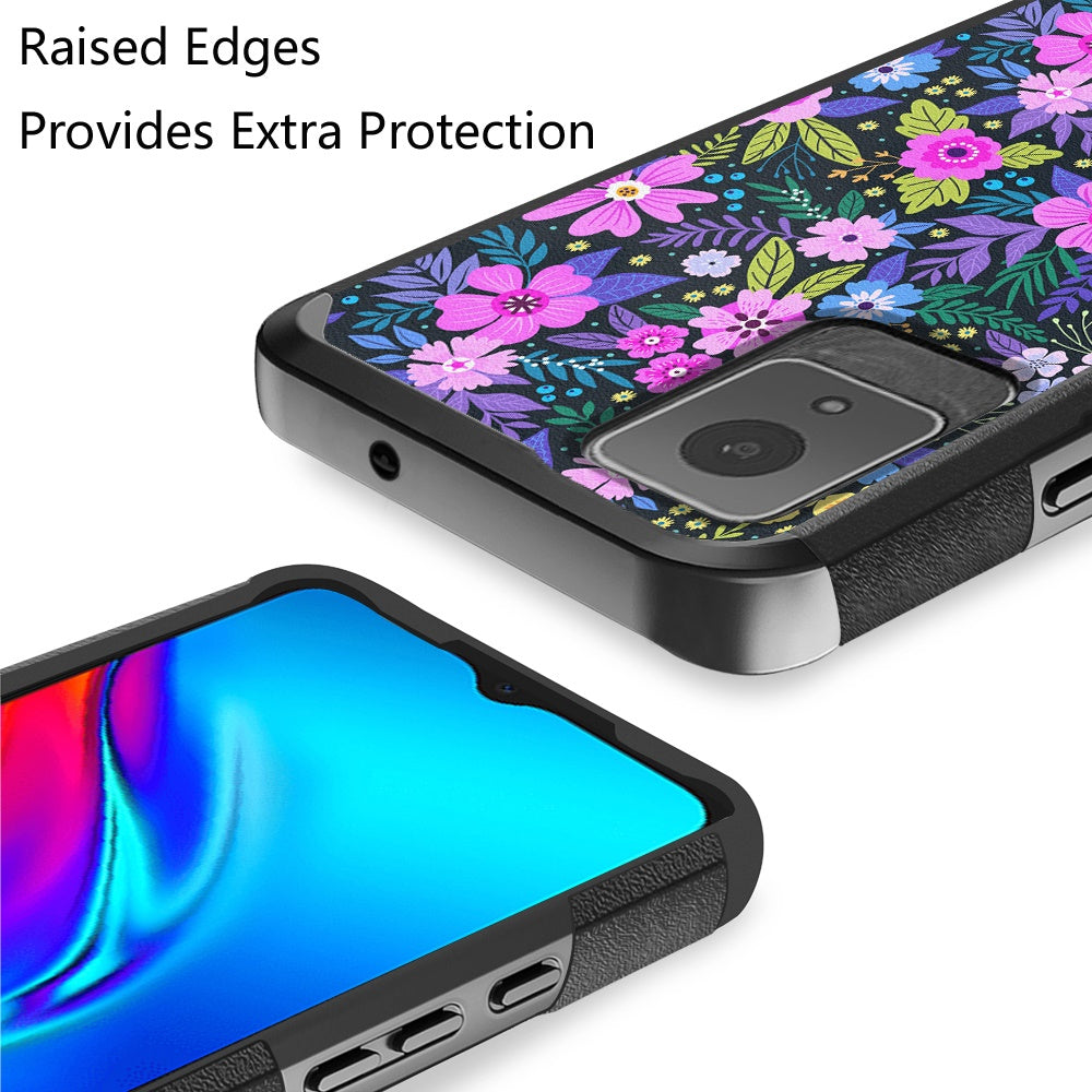 For Samsung Galaxy A36 Fashion Graphic Design Hybrid 2in1 Tough Strong Hard PC TPU Frame, Magnet Mount Friendly, Shockproof Protection Case Cover Mystical Floral Boom