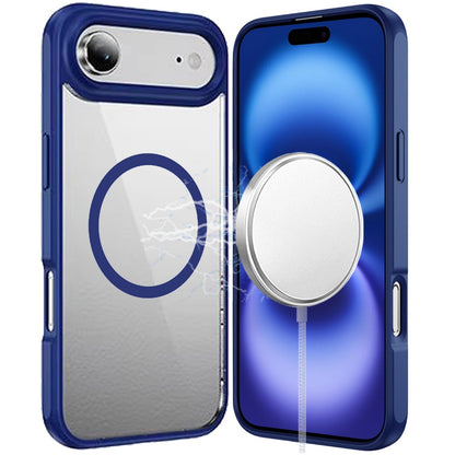 For Apple iPhone 17 AIR Magnetic Circle HQ Transparent Clear TPU Thick 2.0mm Frame Hybrid Shockproof Protector Case Cover