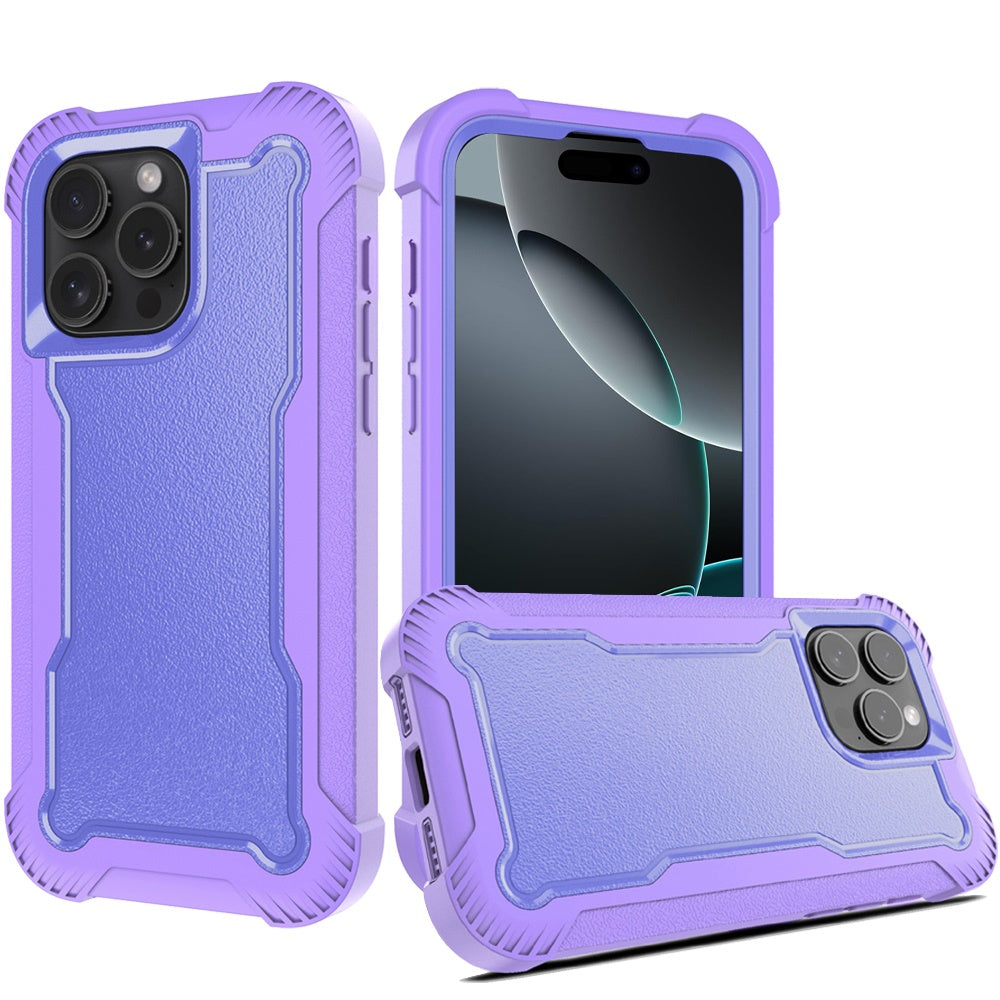 For iPhone 16 Pro Max (6.9") Tough Hybrid Case - Shockproof 3-in-1 Armor Full-Body Protection PC + TPU Rubber Bumper Frame Case Cover